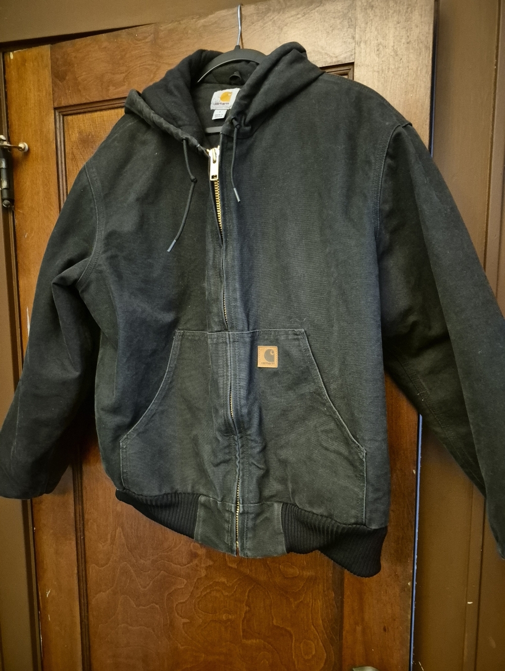 Carhartt Black Hooded Heavy Canvas Work Jacket